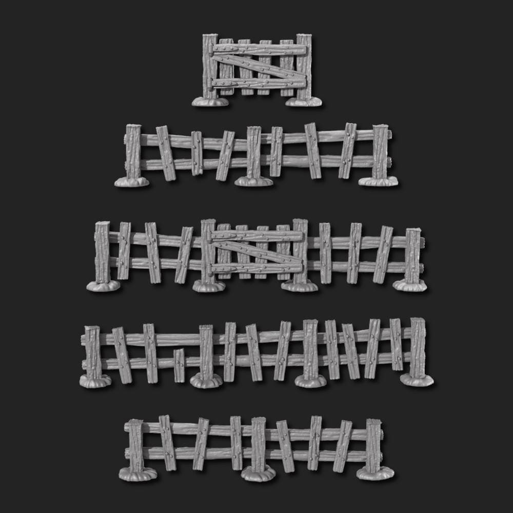28mm Scale Railing Wooden Fences - 28mm & 32mm Scales Tabletop Miniatures - Etsy