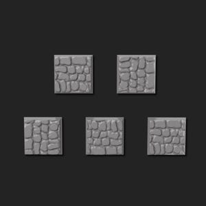 25mm Square Cobblestone Bases