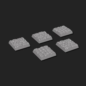 Square Cobblestone Bases For Tabletop Miniatures