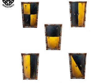 Men-at-Arms Shields 3 | 28mm and 32mm Resin Bits | Fantasy Miniature Accessories | Tabletop RPG & Wargaming
