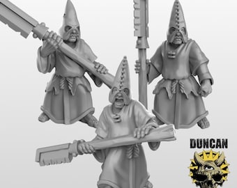 Human Cultists | 28mm & 32mm Resin Fantasy Warriors | Tabletop RPG | Wargaming | Unpainted