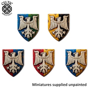Adelaarswapenschilden | 28 mm en 32 mm harsonderdelen | Fantasy miniaturen | Tabletop RPG & Wargaming