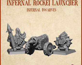 Wyrzutnia rakiet Infernal Dwarf – skala 28 mm i 32 mm
