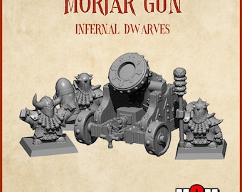 Infernal Dwarf Mortar - 28mm & 32mm Scale