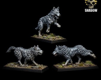 Wolves - 28mm and 32mm Scale Tabletop Miniatures