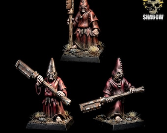 Human Cultists | 28mm & 32mm Resin Fantasy Warriors | Tabletop RPG | Wargaming | Unpainted