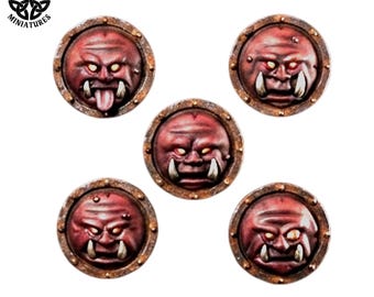 Griezelige gezichtsschermen | 28 mm, 32 mm | Wargaming onderdelen | Fantasy miniatuur accessoires | Tabletop RPG | Tabletop miniaturen |
