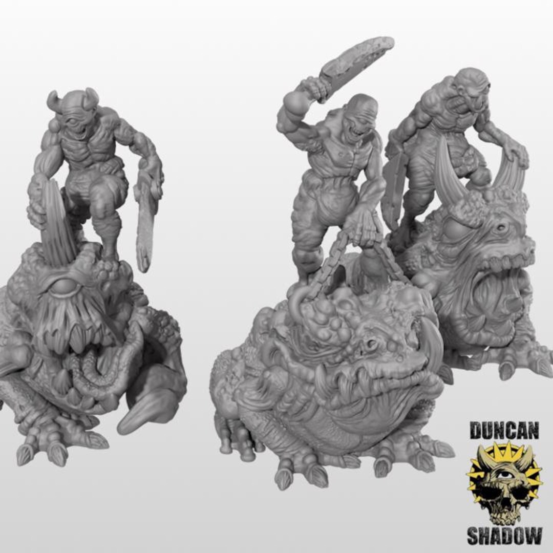 Plague Toad Riders 28mm & 32mm Scales Tabletop Miniatures - Etsy