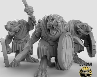 Guerreros Hombres Rata - Escalas de 28 mm y 32 mm