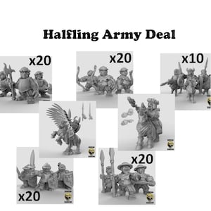 Halfling Miniature Army Deal: 92 Heroic Scale Figures