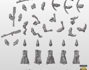 Human Cultists | Multipart | 28mm & 32mm Resin Fantasy Warriors | Tabletop RPG | Wargaming | Unpainted
