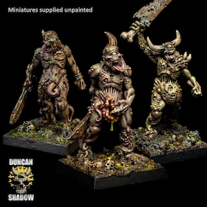 Plague Demons | Infantry | 28mm & 32mm Resin Fantasy Warriors | Tabletop RPG | Wargaming | Unpainted
