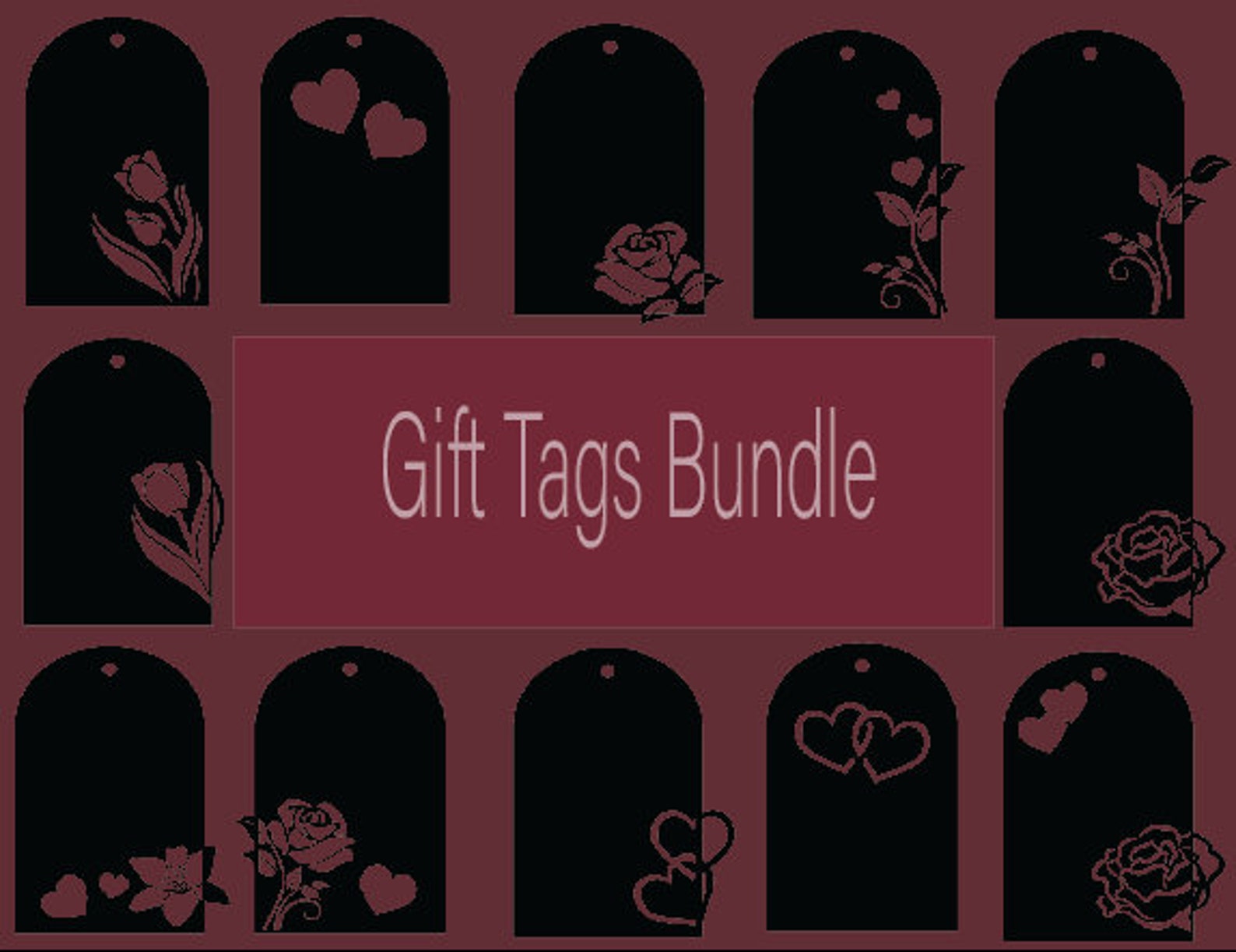 Printable Gift Tags Bundle Blank Gift Tags SVG Present Etsy