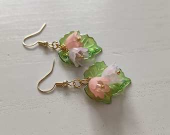 Boucles d'oreilles fleurs féerique