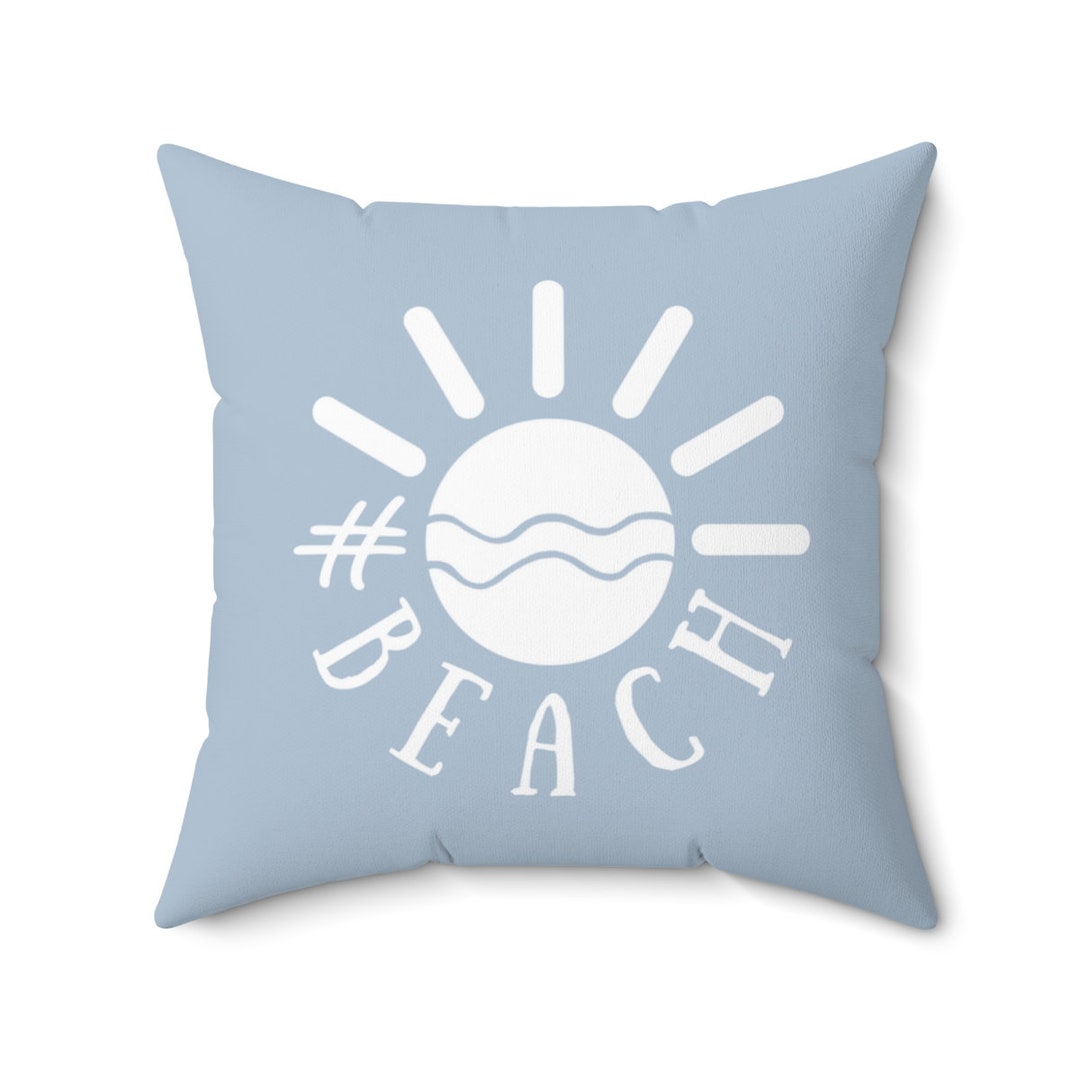 Powder Blue Pillow Cover Beach Theme Pillow Coastal Style Etsy