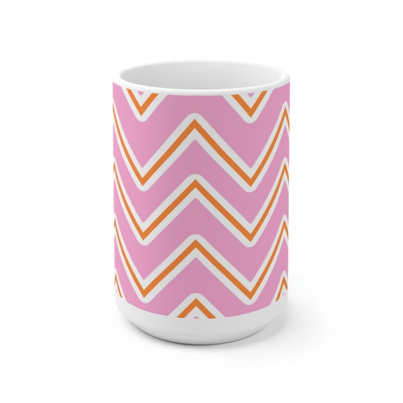 Personalized Coffee Mugs - Preppy Chic Chevron