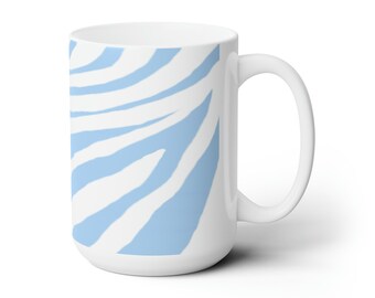 Blue Zebra Mug 15oz - Coastal Home Decor