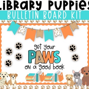 Library Book Dog Back to School Bulletin Board Kit | Easy and Modern Classroom Decorations | Bulletin Board Kit forJanuary | Choose Kindness