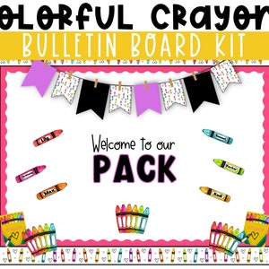 DIVERSITY Crayon Colorful Bulletin Board Kit | Colorful Classroom ...