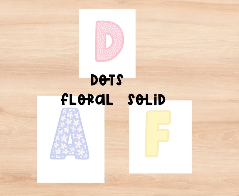 Spring Pastel Bulletin Letters Large Bulletin Letters - Etsy