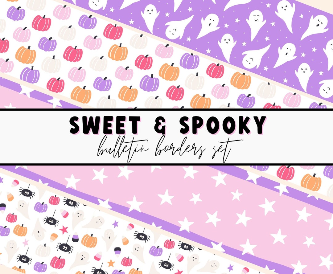 CUTE Halloween Bulletin Borders | Boho Pumpkin Classroom Decor | Fall ...