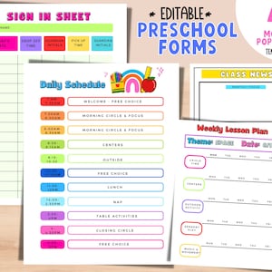 Preschool Daily Schedule Daycare Schedule EDITABLE Template. Sign in ...