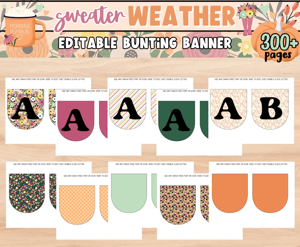 Pastel Pumpkin Fall Theme Editable Classroom Decor Bundle | Fall Slides ...