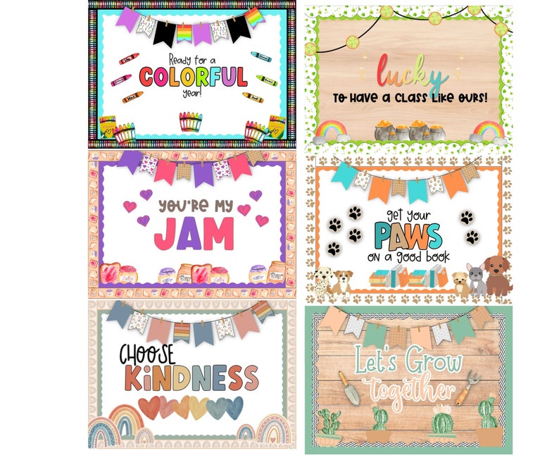 Printable Bulletin Board Bundle of 30 Kits. Holiday Bulletin Board Kit. DIY Classroom Decor