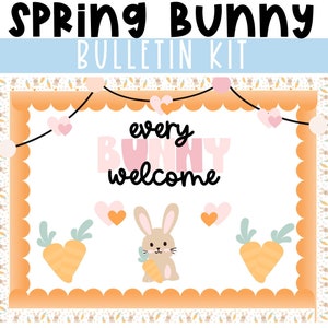 Every Bunny Welcome Paster Bulletin Board Kit. Welcome spring classroom decor. Bulletin borders.
