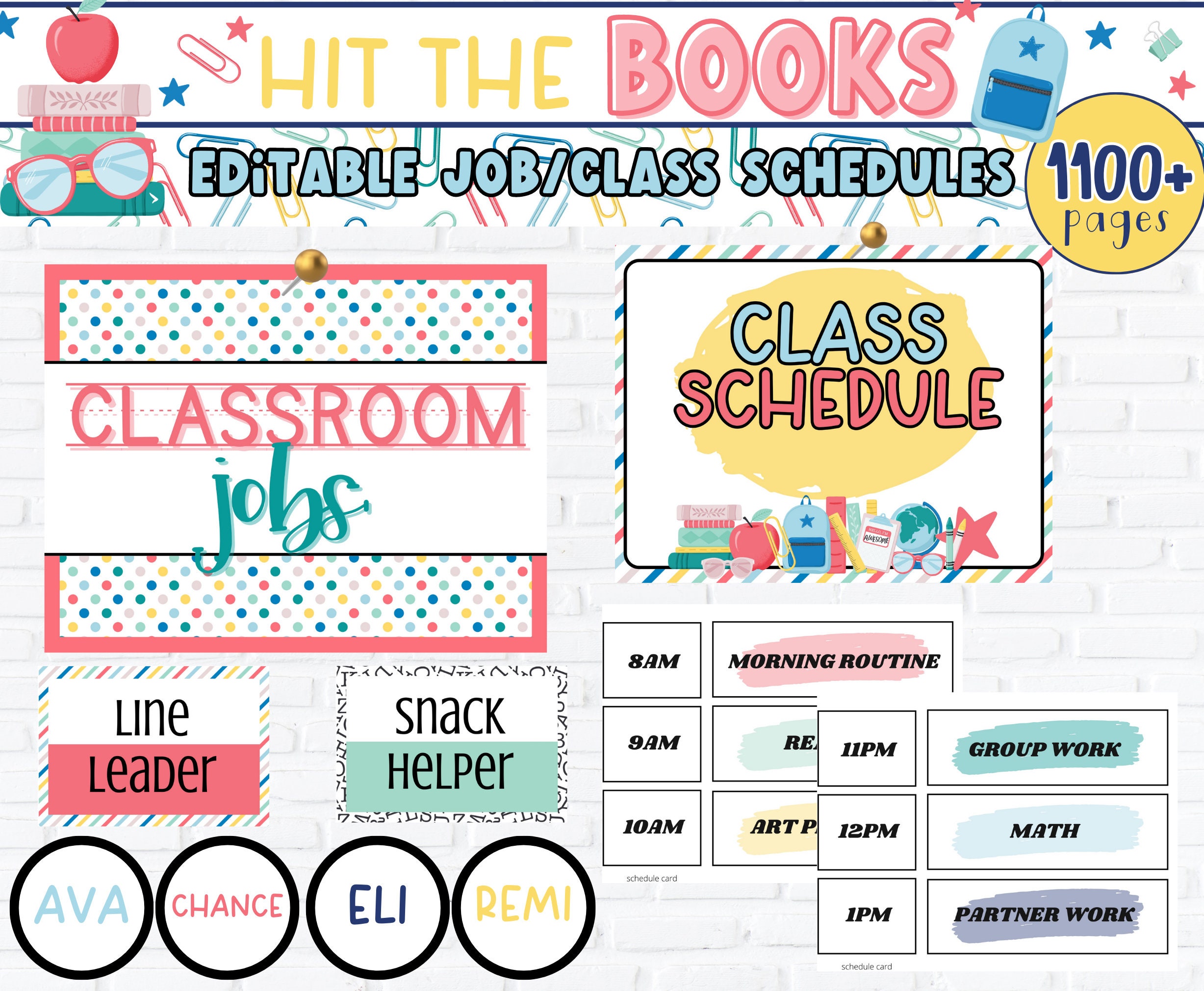 School Theme Editable CLASSROOM DECOR Bundle | Elementary Classroom ...