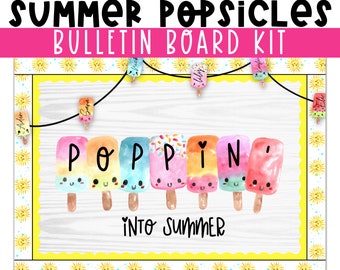 Summer Popsicle Bulletin Board Kit | Editable Summer Bulletin Board Kit for Classroom | Sweet Summer | DIY Classroom Decor | Modern Teacher