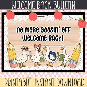 Silly Goose Back to School Bulletin Board Kit | Cute Goose Classroom Decor | Bulletin Board Kit | Back to school | Retro Classroom Decor