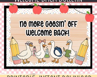 Dumme Gans Back to School Bulletin Board Kit | Niedliche Gans Klassenzimmer Dekoration | Pinnwand Kit | Zurück in Schule | Retro Klassenzimmer Dekor