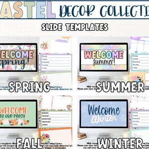 Seasonal Pastel Editable Classroom Decor Bundle | Modern Elementary ...