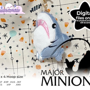 In the Hoop Plush Major Minion Includes Instructions 4x4 ITH Plushie Embroidery Machine Pattern