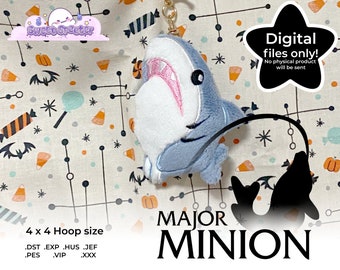 In the Hoop Plüsch Major Minion Inklusive Anleitung 4x4 ITH Plushie Stickmaschine Muster