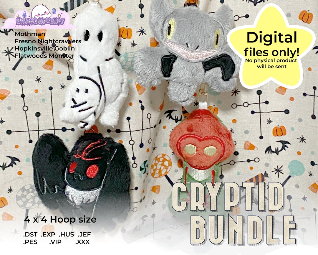 In the Hoop Plush Cryptid Includes Instructions 4x4 ITH Plushie ...