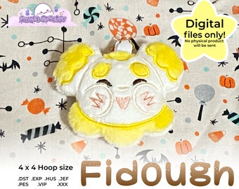 In the Hoop Plüsch Pokemon Fidough enthält Anweisungen 4x4 ITH Plushie Embroidery Machine Pattern Welpe