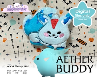 In the Hoop Plüsch Aether Buddy Inklusive Anleitung 4x4 ITH Plushie Embroidery Machine Pattern