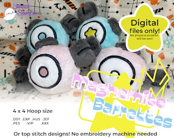 In der Hoop Plüsch Pokemon Magnemit Iono enthält Anleitung 10x10 ITH Plüsch sticken Maschinenmuster