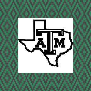 Texas College Sticker / Many Colors and Sizes to Choose From / Stickers for All Occasion
