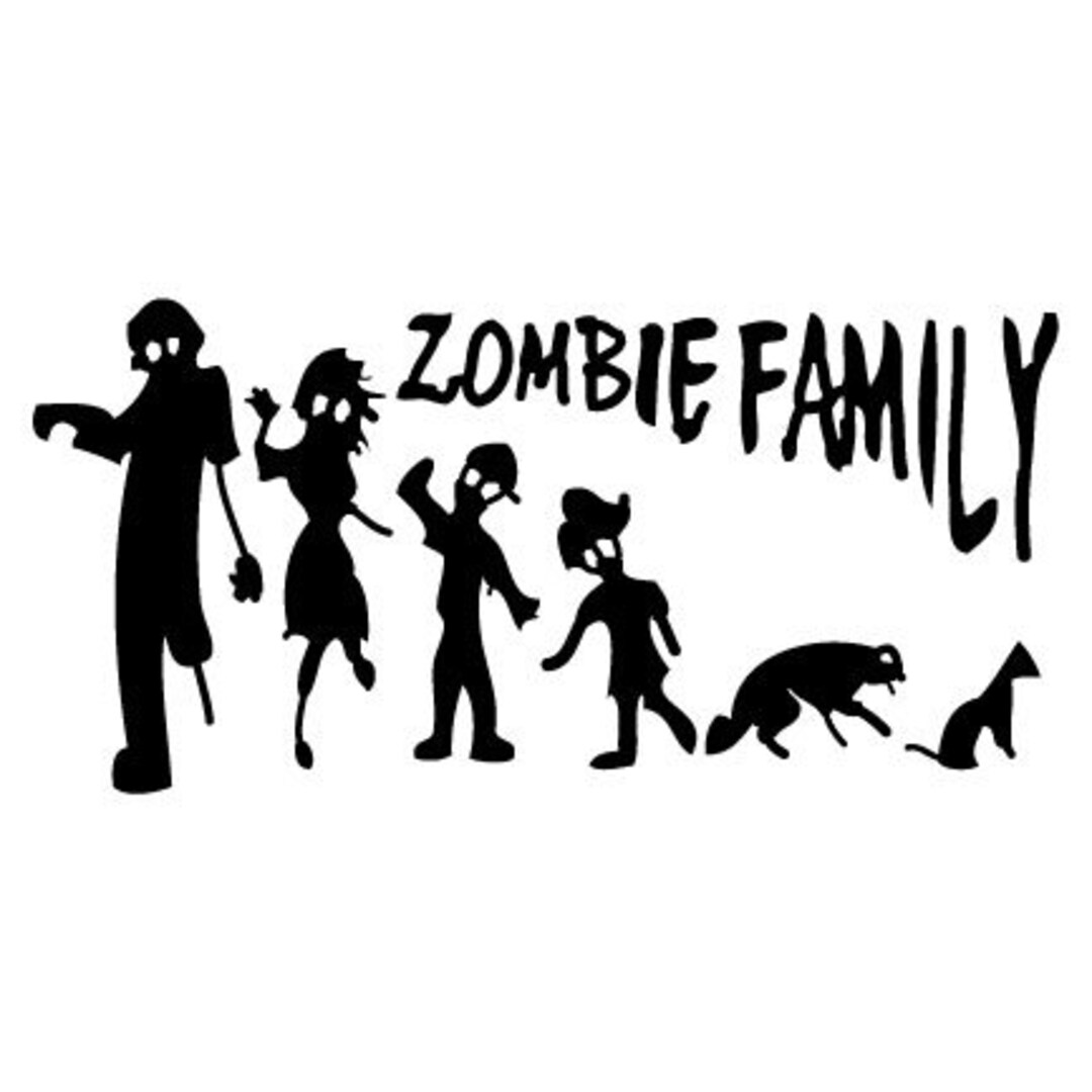 Zombie Family Vinyl Sticker / Funny Stick Family / Halloween - Etsy