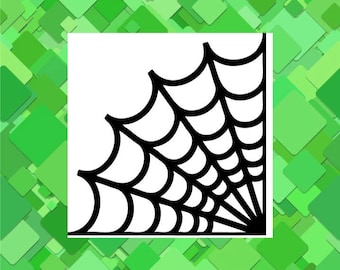 Spider Web Vinyl Sticker: Creepy Decal, Many Colors & Sizes