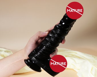 10.43" 26.5cm Huge Fantasy Black Silicone Dildo,Long Butt Plug Anal Plug Dildo, Large Anal Training Plug for Women Men Gay, Adult Sex Toy