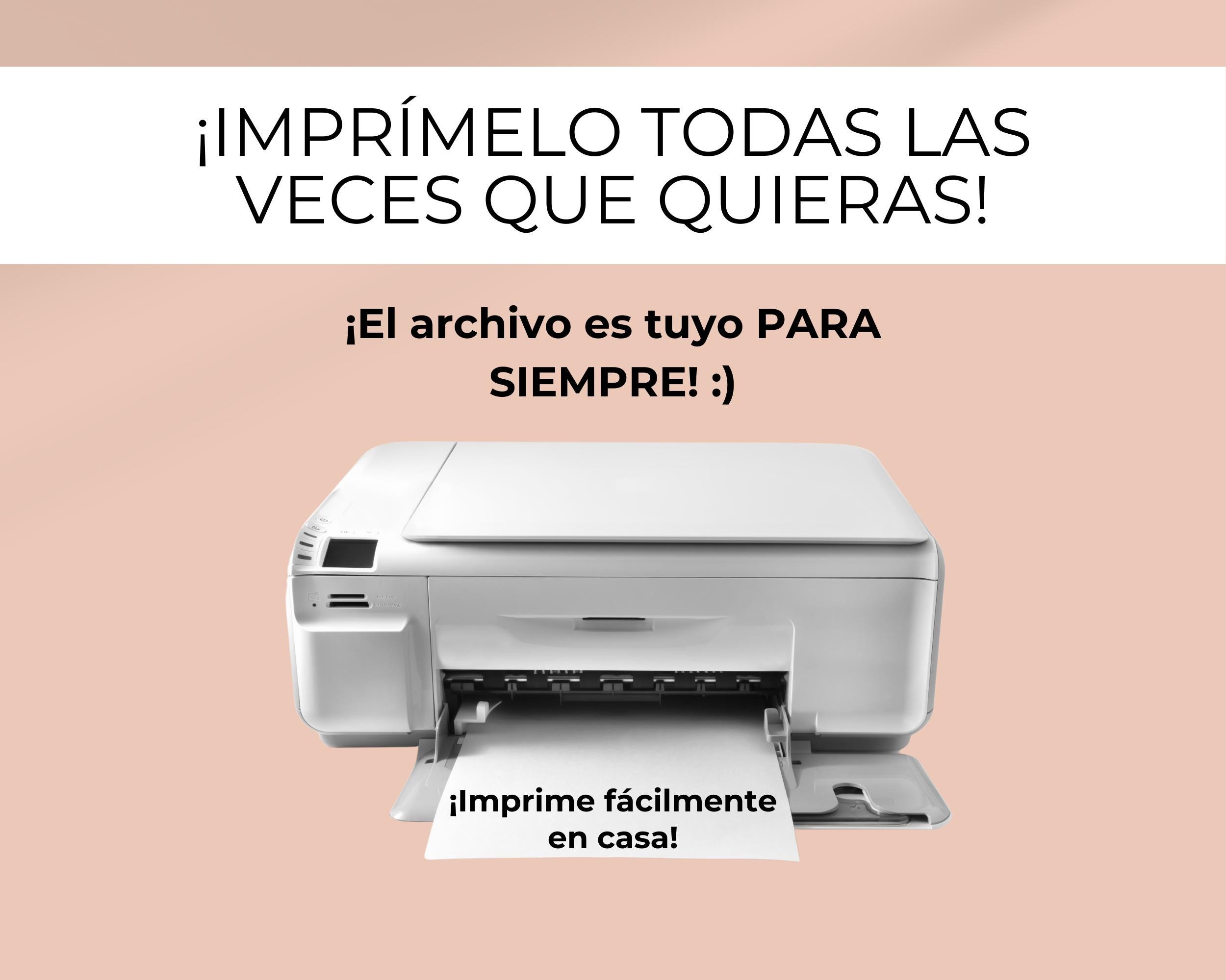 Printable Recipe Binder in Spanish | 8.5x11 & A4 | Minimalist Printable ...