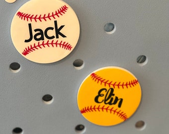 Personalized Baseball and Softball Tag | Bogg Bag Charms | Gift for Sports Moms