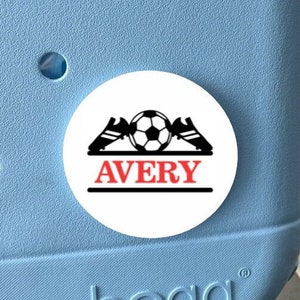 Personalized Soccer Shoes and Ball Bag Tag, Custom Soccer Bag Charm | Bogg Bag Name Charm