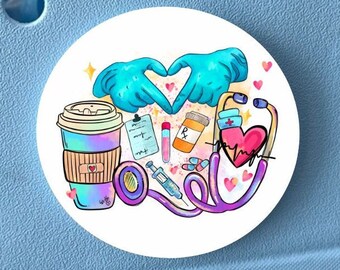 Nurse and Coffee Bogg Bag Charm: Appreciation Gift