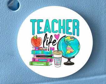 Teacher Life Bogg Bag Tag: School Themed Charm