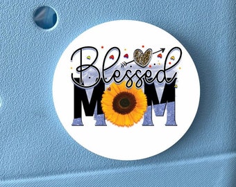 Sunflower Blessed Mom Tag | Bogg Bag Tag | Bogg Bag Charm